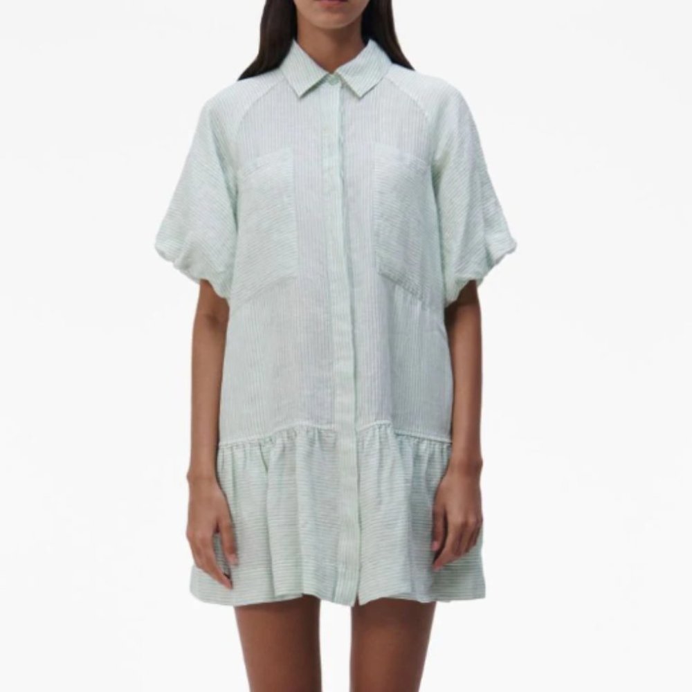 Jonathan Simkhai Crissy Striped Linen Dress size small